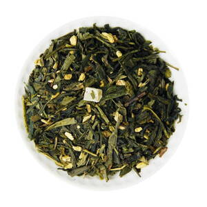 Zelený sypaný čaj ochutený Ananás zázvor